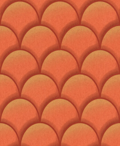 art deco orange 3d loook wallpaper