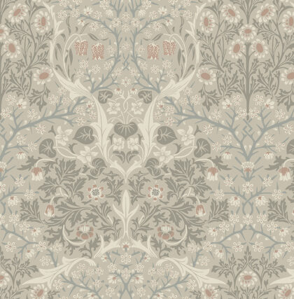 beige floral traditional style