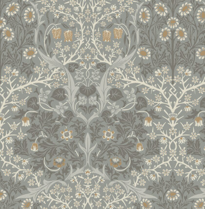 modern colours in a traditional wallpaper style