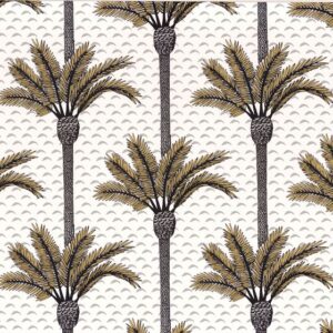palm tree modern tropical wallpaper ivory white