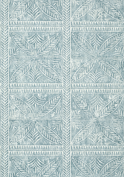 Blue African tribal wallpaper design