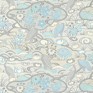 soft blue wallpaper Japanese style pattern