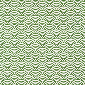 green art deco Japanese inspired wallpaper