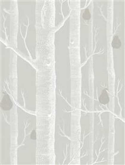 Grey wallpaper of trees and pears