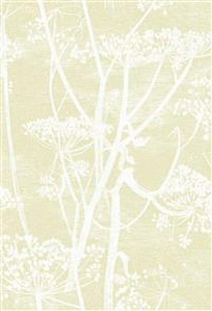 Pale yellow wallpaper of flower blossom stems