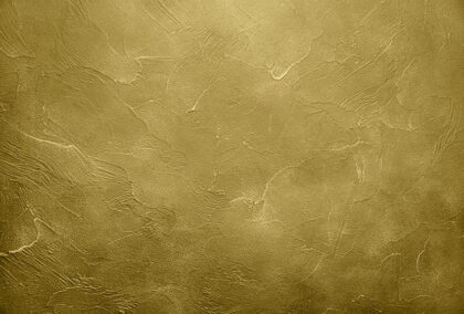 Yellow gold plaster effect pattern on soundproof wallpaper