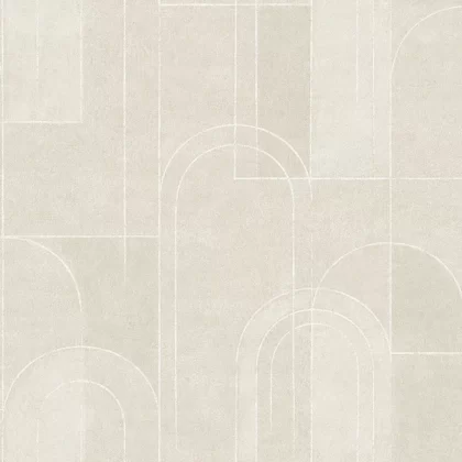 Art Deco inspired wallpaper design in a natural beige colours