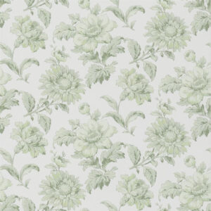 English Garden Floral wallpaper by English Heritage in green