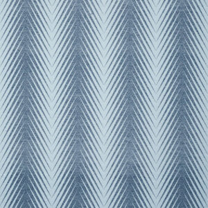Viva navy and light blue wallpaper. Palm frond stripe design