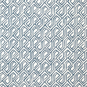 Tortona navy and white Thibaut wallpaper pattern