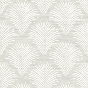 Grasslands Palm Cappuccino colpour with cream palm frond leaves. Tropical coastal wallpaper by Wallquest