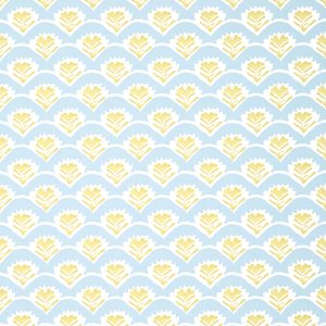 Emily Yellow and Blue kismet wallpaper. A tiny floral details in a luxury traditional style wallpaper by Thibaut