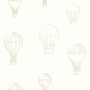 Voyager beige wallpaper simple design of hot air balloons for kids room