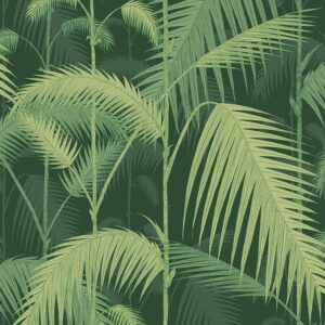 Forest green Palm Jungle by Cole and Son classic tropical palm leaf wallpaper