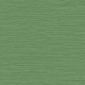 Green grasscloth effect wallpaper actually a vinyl
