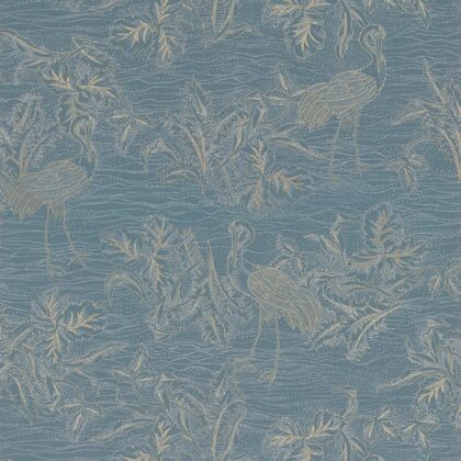 SEa birds feature in the nautical blue wallpaper by Casamance