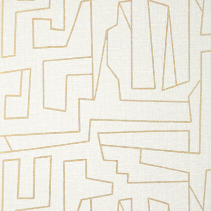 Graphic lines feature in this mid century modern wallpaper design
