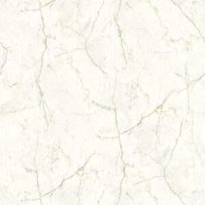 Carrara marble effect wallpaper in a green vein