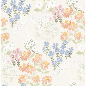 Cultivate wallpaper is a pastel coloured spring flower design