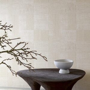 Traces lifestyle shot of Japanese inspired textured wallpaper