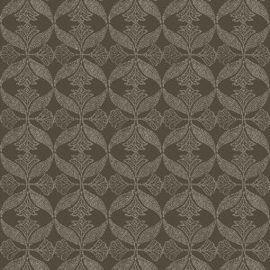 Ornament is a damask style repeating pattern with subtle metallic dots
