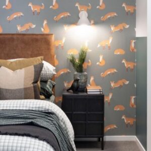 Modern Kids room with Fox wallpaper