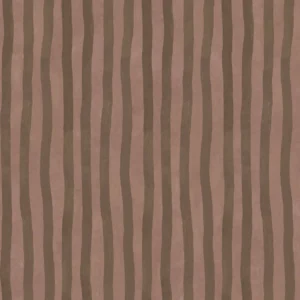 Brown striped wallpaper in hand painted effect
