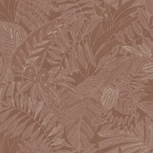 Close up of Biome wallpaper featuring a refined leafy pattern
