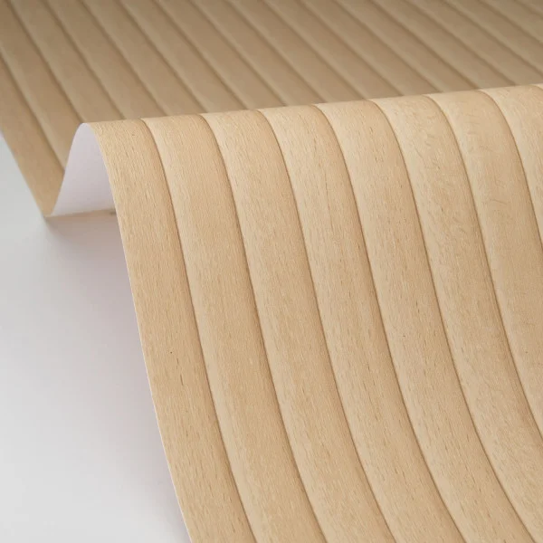 A roll of wallpaper that looks like thin VJ timber panels