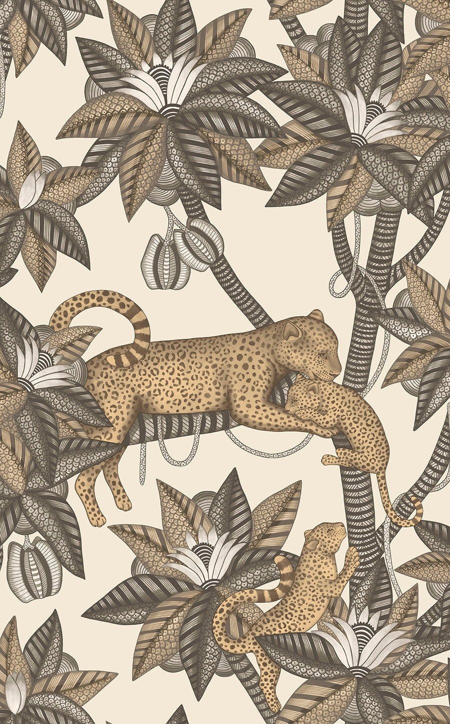 Leopards in trees feature in this Cole & Son wallpaper
