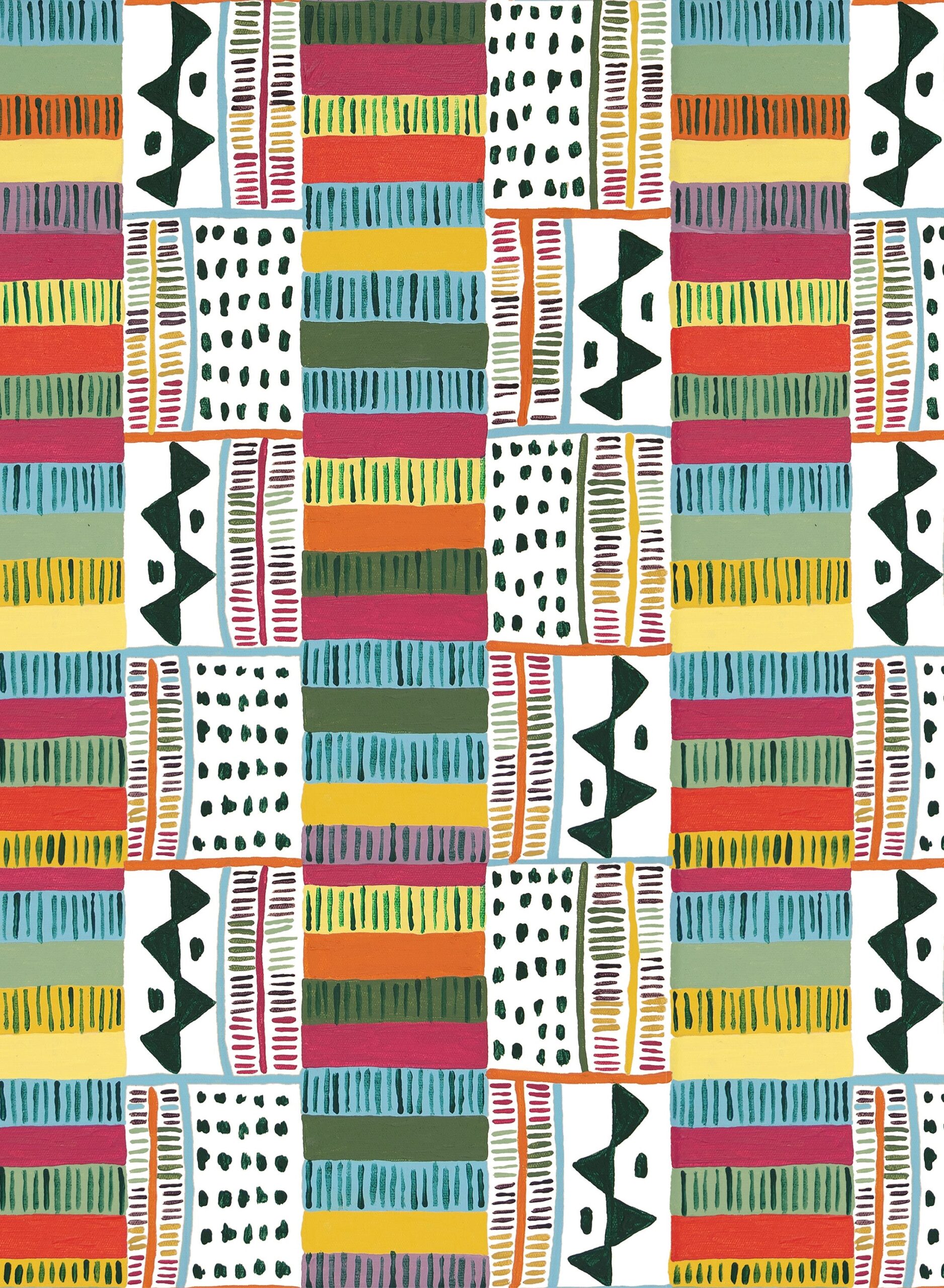 Fez wallpaper has a vibrant Morroccan flair in bright multicolour