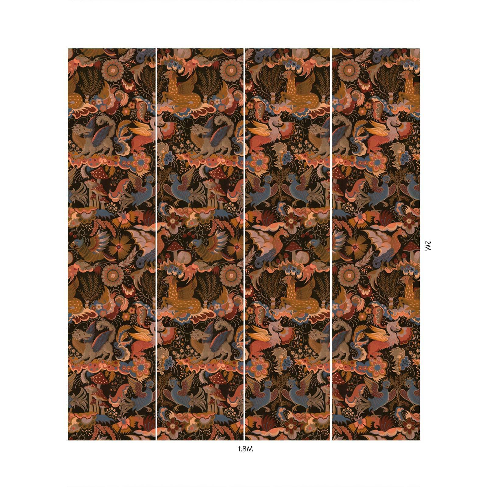 House of Hackney Phantasia wallpaper set out of a 2m length roll