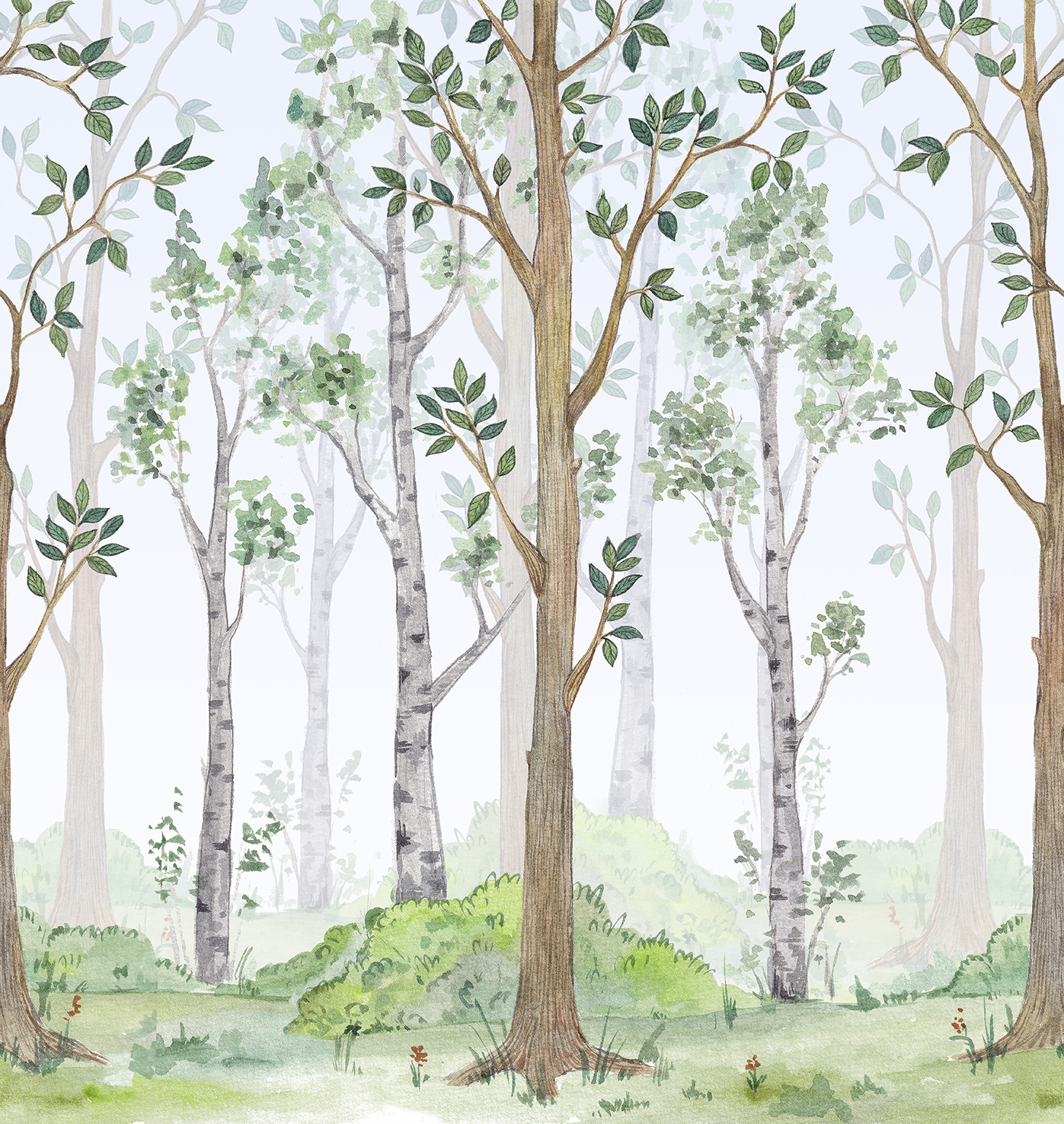 Nature woodland childrens tree mural wallpaper