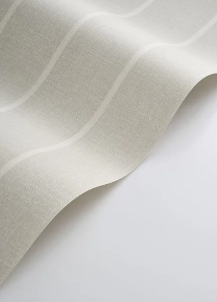 A roll of grey striped wallpaper Plaid Line