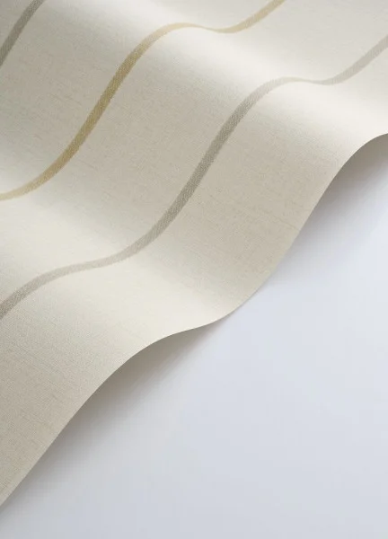 Beige stripy wallpaper roll