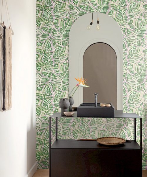 Papunya aboriginal dots painting style wallpaper design in green