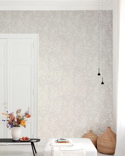 Papunya Linen wallpaper in a coastal style room